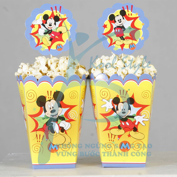 Hộp đựng bắp chiên bơ mickey